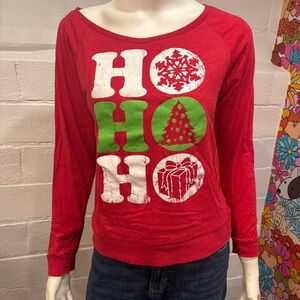Fifth Sun Red and Green HO HO HO Holiday Sweater